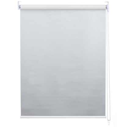 Rolgordijn MCW-D52, raamrolgordijn zijtrekgordijn, 100x230cm zonwering verduisterend ondoorzichtig ~ wit