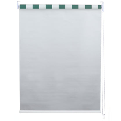 Set van 2 rolgordijnen MCW-D52, raamrolgordijn zij-trekgordijn, 120x230cm ondoorzichtige zonwering ~ groen/wit