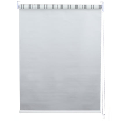 Set van 2 rolgordijnen MCW-D52, raamrolgordijn zijtrekgordijn, 120x230cm ondoorzichtige zonwering ~ grijs/wit