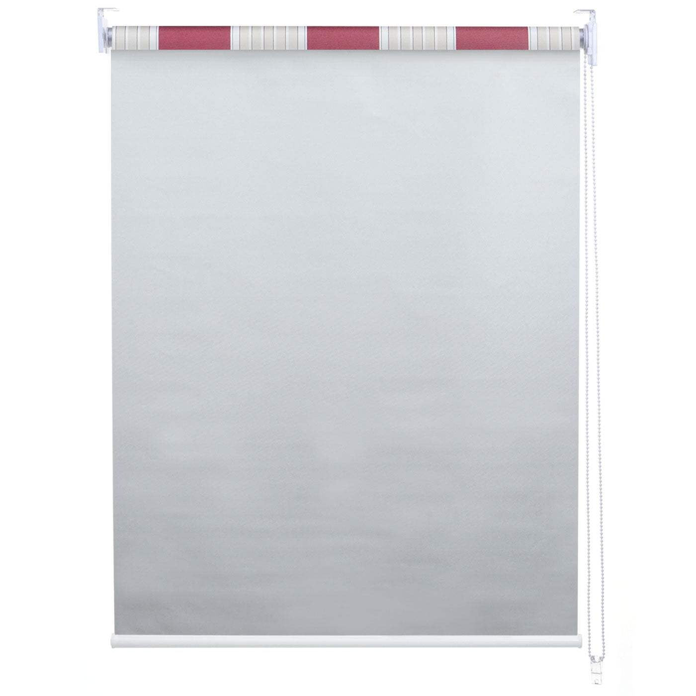 Set van 4 rolgordijnen MCW-D52, raamrolgordijn zijdelings uittrekbaar, 120x230cm ondoorzichtige zonwering ~ rood/wit/beige