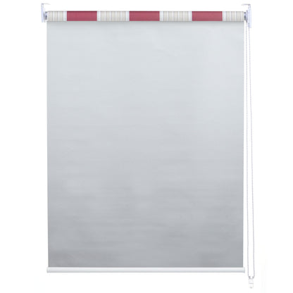 Set van 4 rolgordijnen MCW-D52, raamrolgordijn zijdelings uittrekbaar, 120x230cm ondoorzichtige zonwering ~ rood/wit/beige