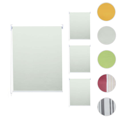 Set van 4 rolgordijnen MCW-D52, raamrolgordijn zijtrekgordijn, 120x230cm ondoorzichtig zonwering ~ crème