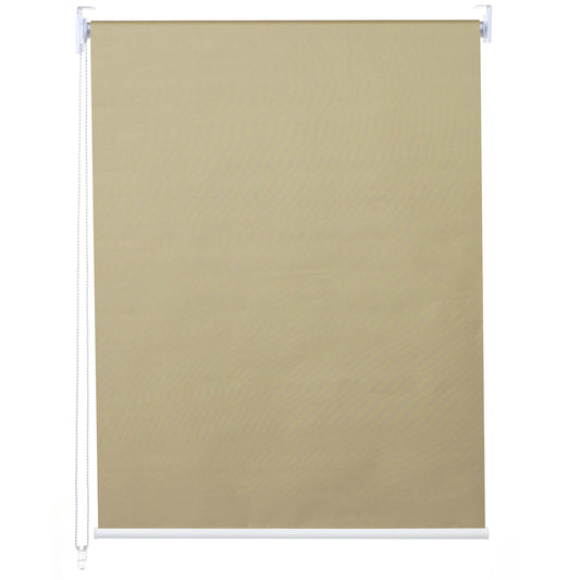 Rolgordijn MCW-D52, raamrolgordijn zijtrekgordijn, 40x160cm zonwering verduisterend ondoorzichtig ~ beige
