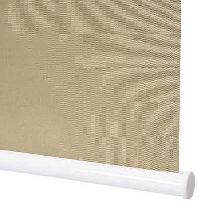 Rolgordijn MCW-D52, raamrolgordijn zijtrekgordijn, 120x230cm zonwering verduisterend ondoorzichtig ~ beige