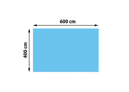 Zwembadafdekking Warmtezeil Afdekzeil Zonnezeil Zonnezeil, dikte: 200 µm ~ rechthoekig 6x4m blauw