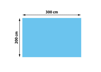 Zwembadafdekking Warmtezeil Afdekzeil Zonnezeil Zonnezeil, dikte: 400 µm ~ rechthoekig 3x2m blauw