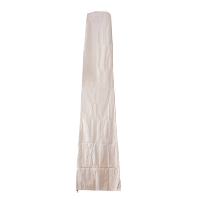 Beschermhoes 370cm voor 5x5m marktparasol MCW-D20, hoes met rits ~ crème