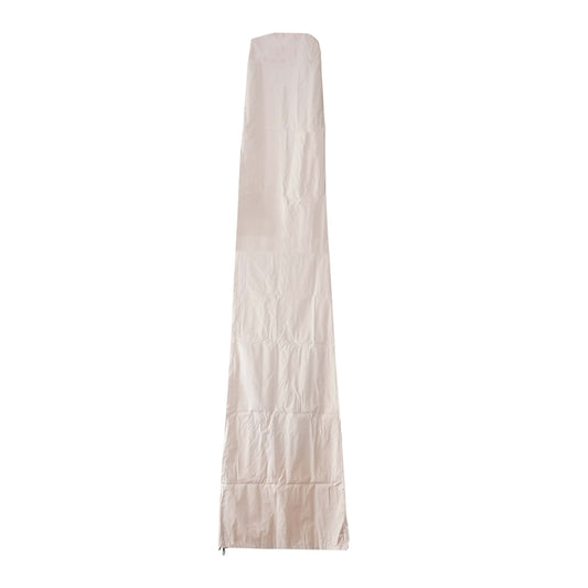 Beschermhoes 370cm voor 5x5m marktparasol MCW-D20, hoes met rits ~ crème