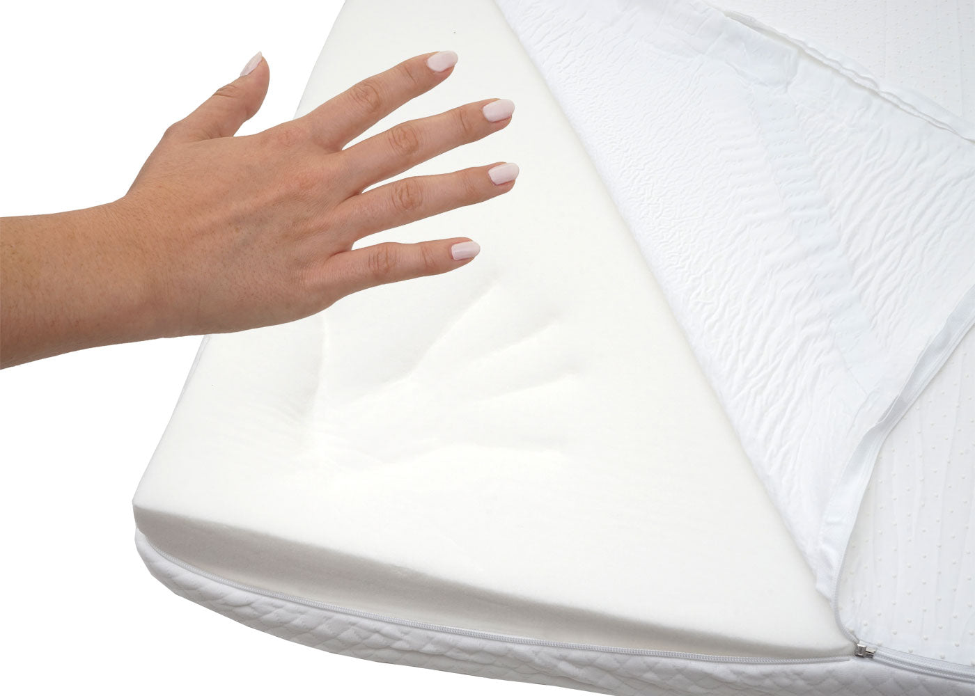 6cm traagschuim matras topper MCW-E63, topper matras topper matrasbeschermer ~ 180x200cm visco foam