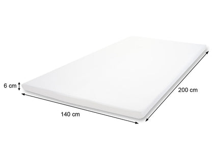 6cm koudschuim matras topper MCW-E63, topper matras topper matrasbeschermer ~ 140x200cm