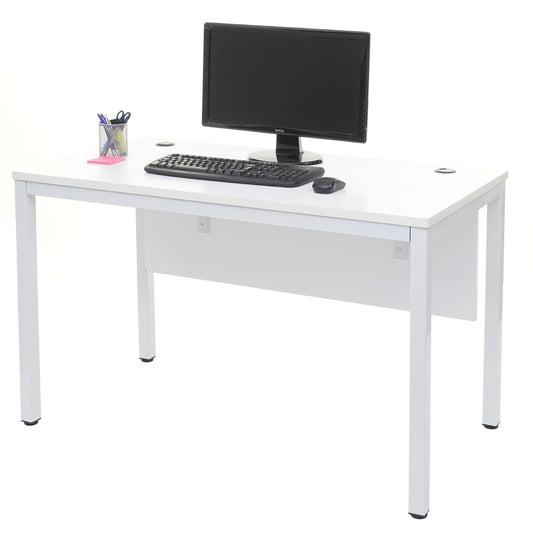 Bureau MCW-E94, bureau computer 120x60cm ~ wit
