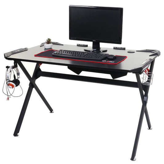 Bureau MCW-F11, computerbureau jeugdbureau, gaming 120x75cm MVG zwart