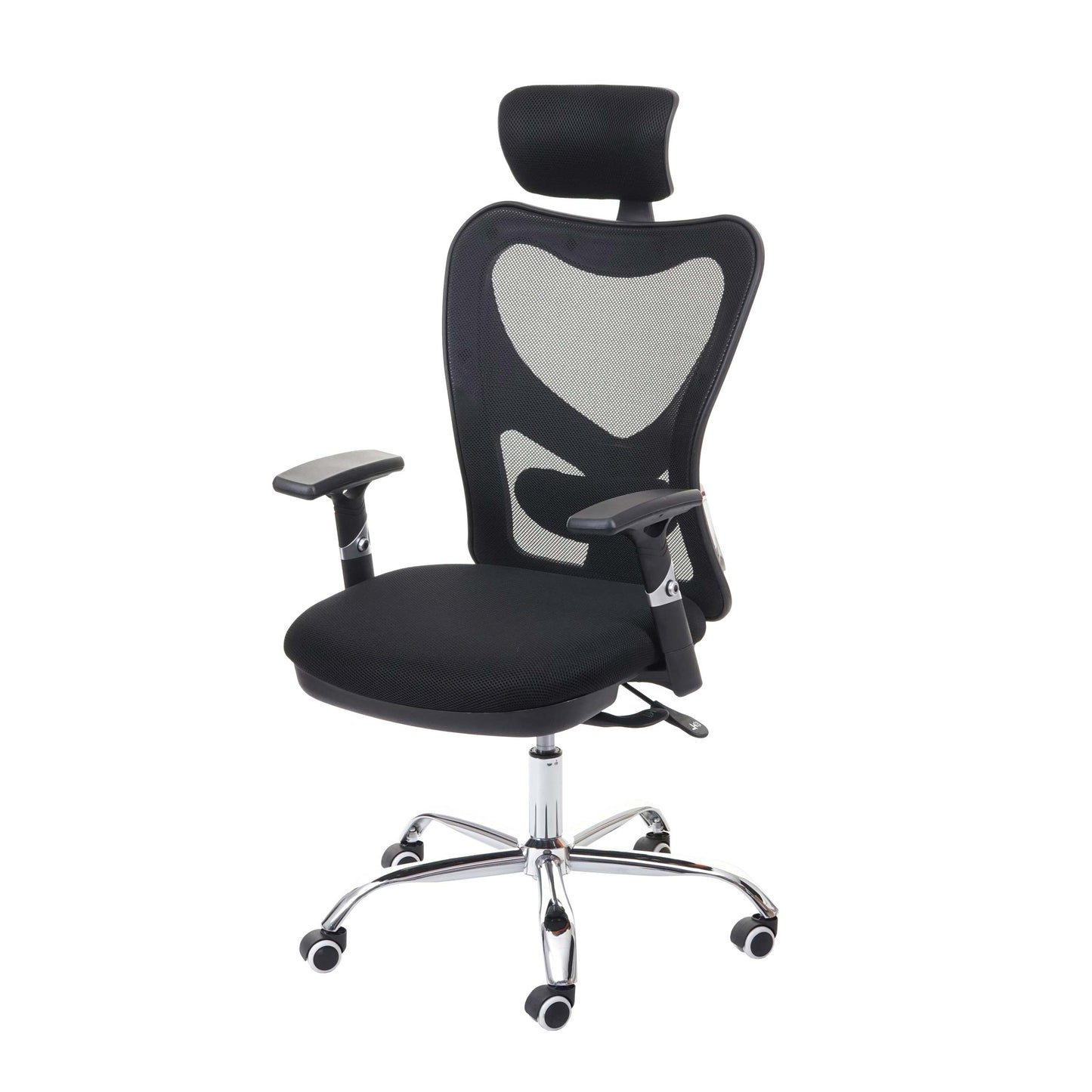 Bureaustoel MCW-F13, bureaustoel draaistoel, schuiffunctie 150kg belastbaar stof/textiel ~ zwart