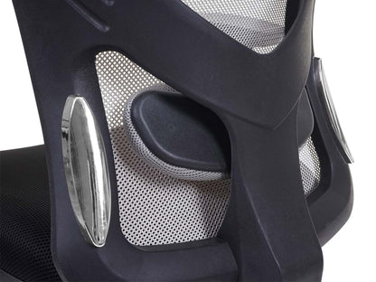 Bureaustoel MCW-F13, bureaustoel draaistoel, schuiffunctie 150kg belastbaar stof/textiel ~ zwart/grijs
