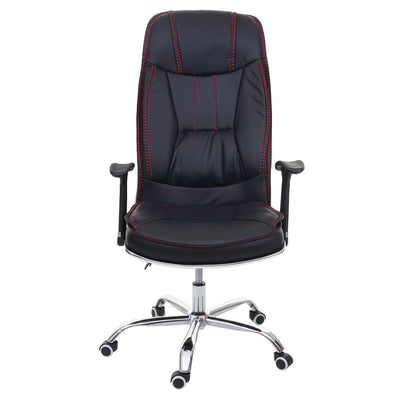 Bureaustoel MCW-F14, bureaustoel directiedraaistoel, 150kg belastbaar kunstleer ~ zwart