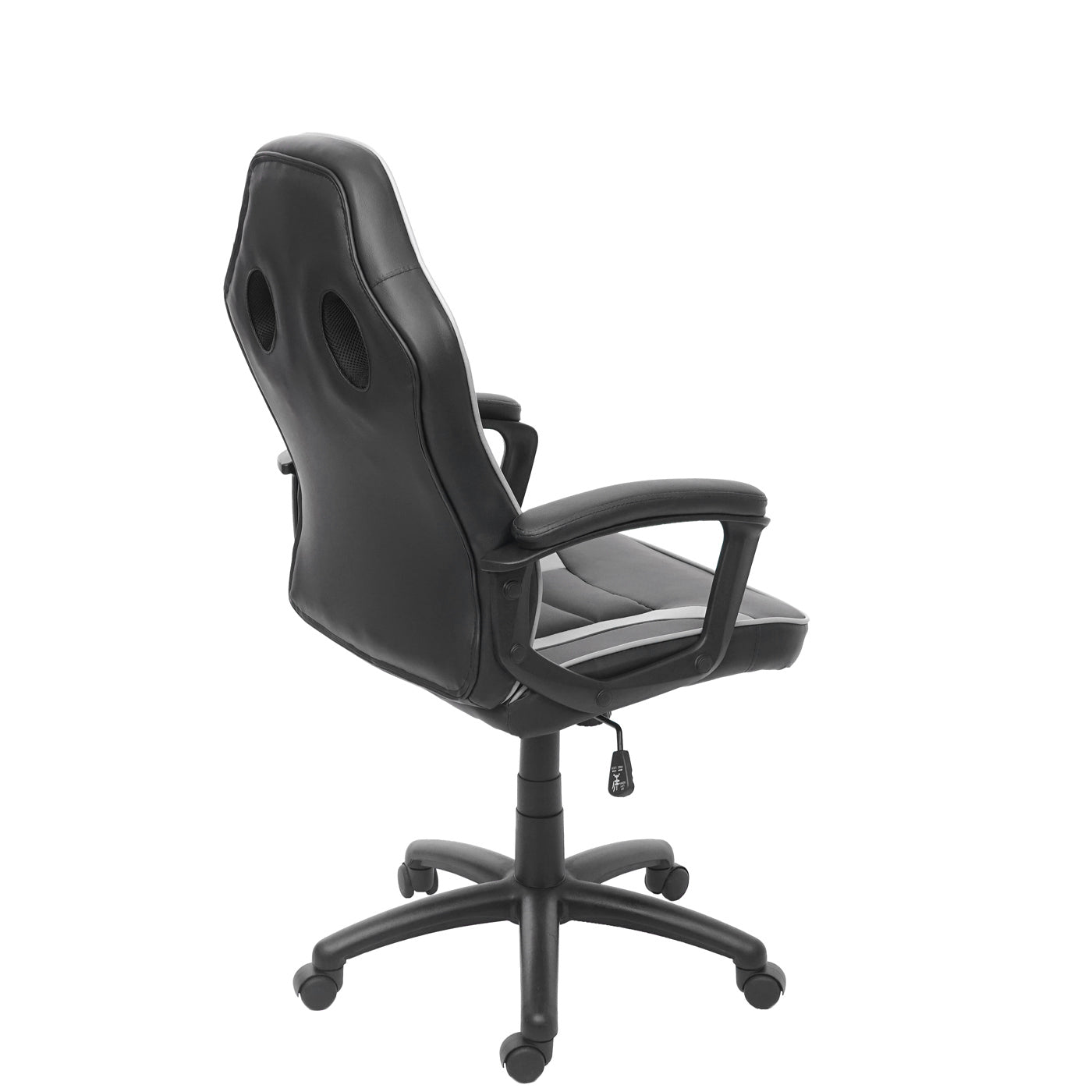 Bureaustoel MCW-F59, bureaustoel bureaustoel gamestoel, kunstleer ~ zwart/grijs
