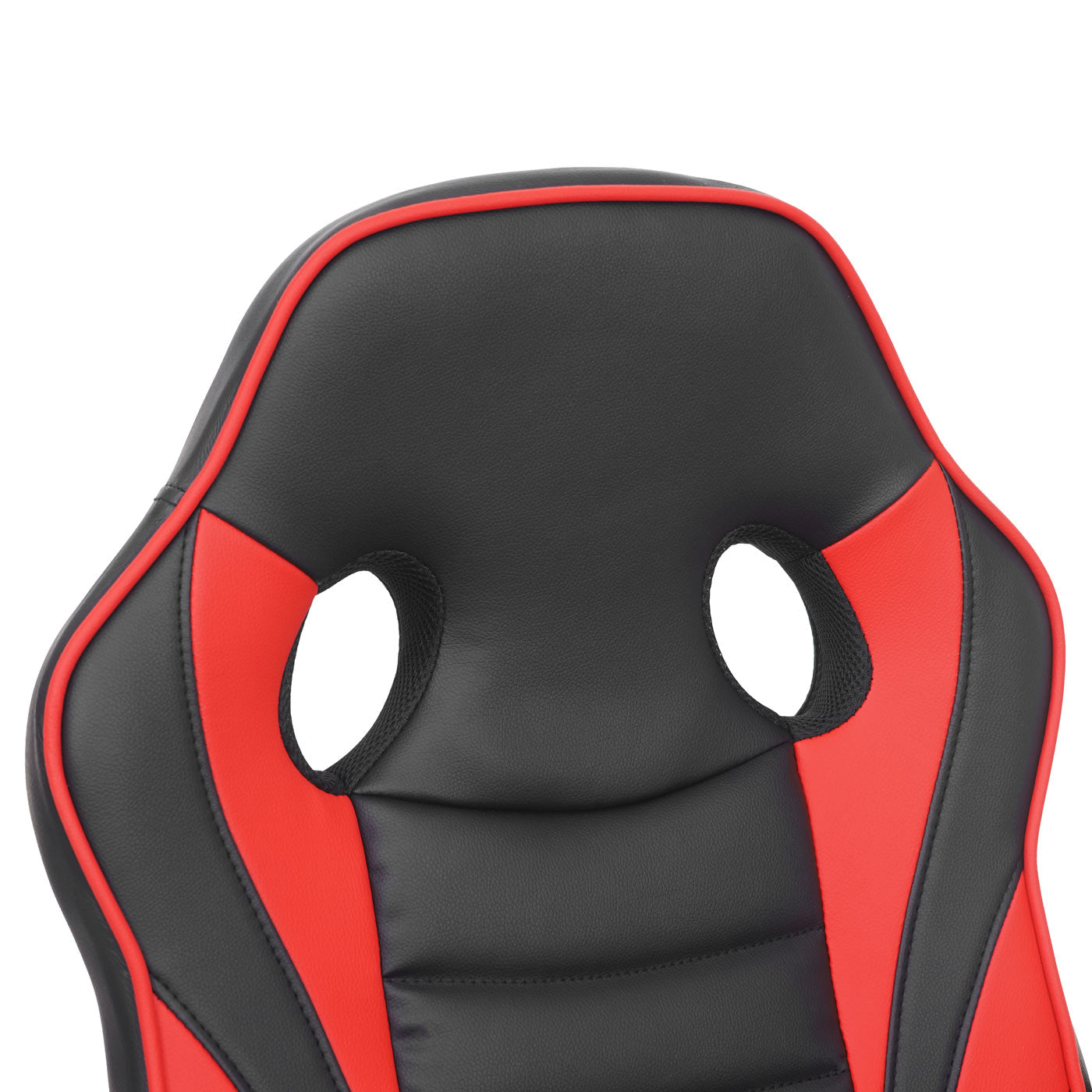 Bureaustoel MCW-F59, bureaustoel bureaustoel racestoel gamestoel, kunstleer ~ zwart/rood