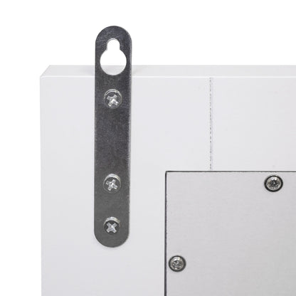 Wandspiegel MCW-F75, badkamerspiegel, landhuisplank 58x59x12cm wit