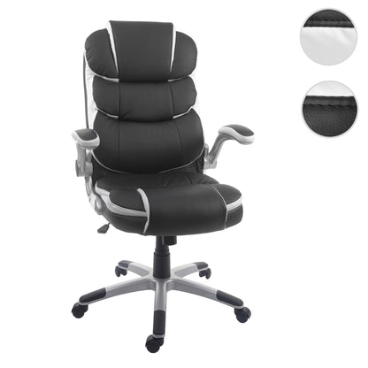 Bureaustoel MCW-F80, bureaustoel, directiedraaistoel, kunstleer ~ zwart