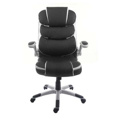 Bureaustoel MCW-F80, bureaustoel, directiedraaistoel, kunstleer ~ zwart