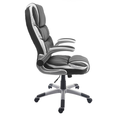 Bureaustoel MCW-F80, bureaustoel, directiedraaistoel, kunstleer ~ zwart