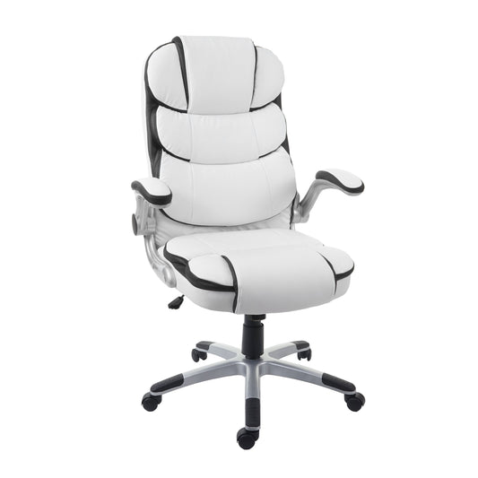 Bureaustoel MCW-F80, bureaustoel, directiedraaistoel, kunstleer ~ wit