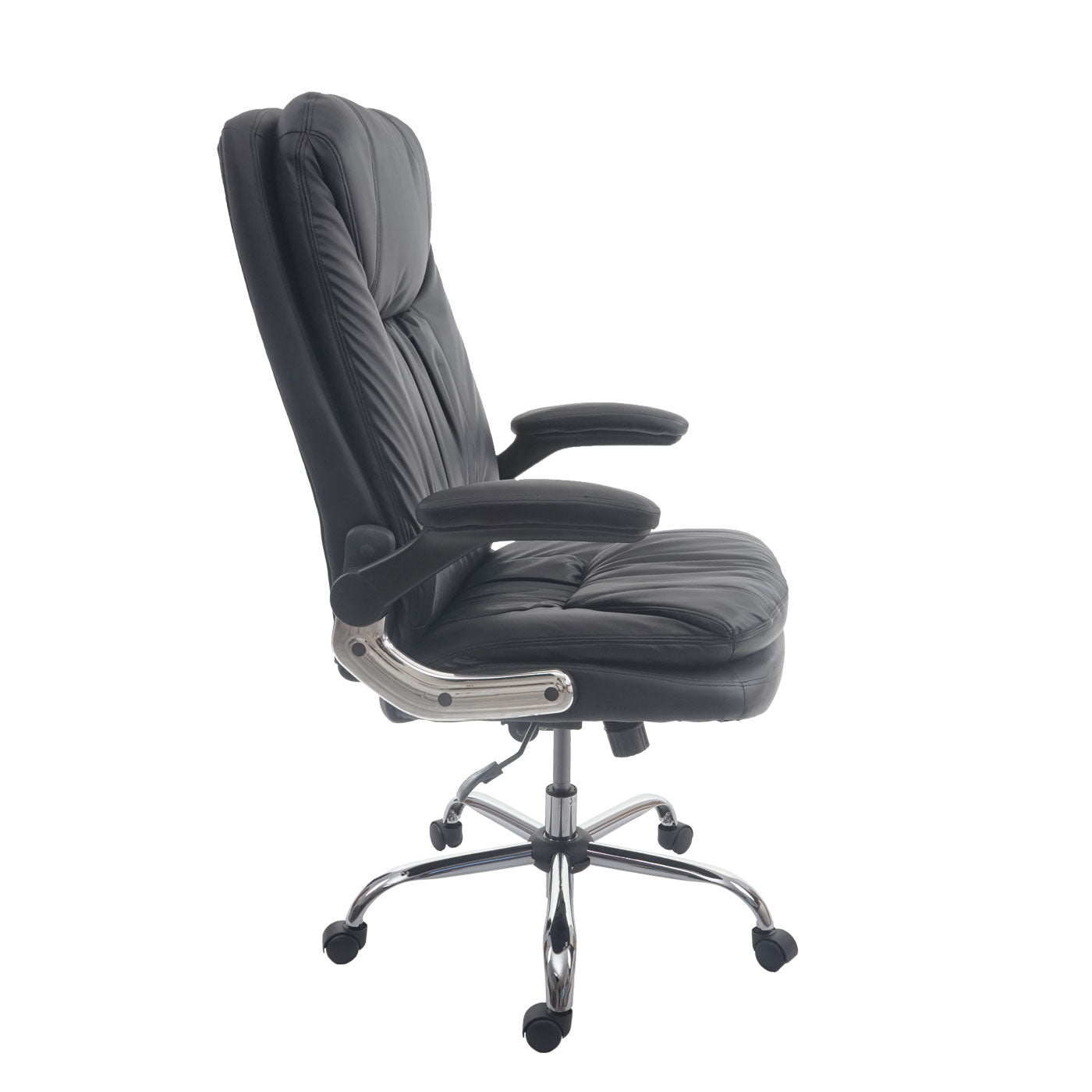 Bureaustoel MCW-F81, bureaustoel directiedraaistoel, kunstleder met veerkern ~ zwart