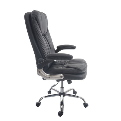 Bureaustoel MCW-F81, bureaustoel directiedraaistoel, kunstleder met veerkern ~ zwart