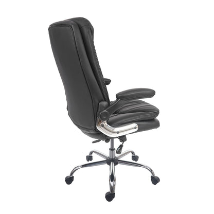 Bureaustoel MCW-F81, bureaustoel directiedraaistoel, kunstleder met veerkern ~ zwart