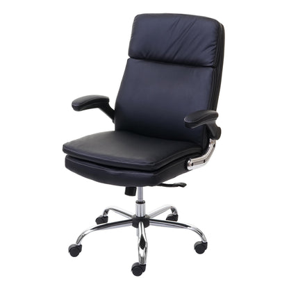 Bureaustoel MCW-F83, bureaustoel directiedraaistoel, kunstleder met veerkern ~ zwart