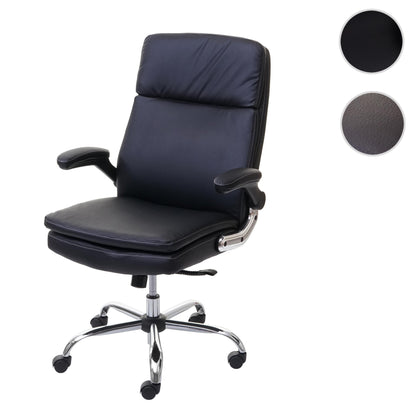 Bureaustoel MCW-F83, bureaustoel directiedraaistoel, kunstleder met veerkern ~ zwart