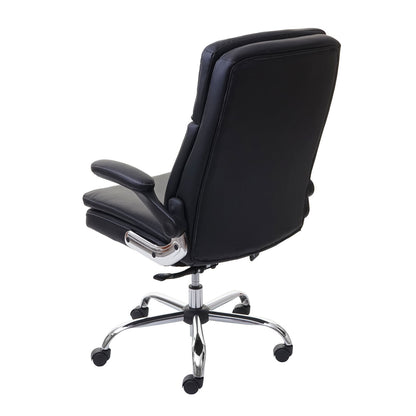 Bureaustoel MCW-F83, bureaustoel directiedraaistoel, kunstleder met veerkern ~ zwart