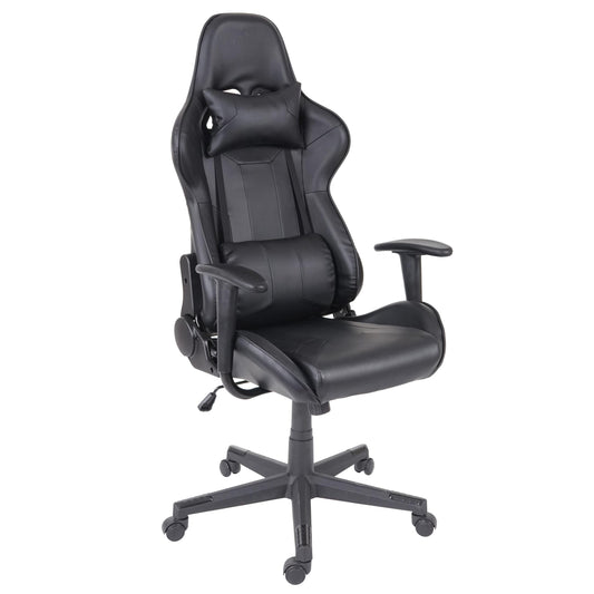 Bureaustoel MCW-F84, bureaustoel gamestoel executive bureaustoel, kunstleer ~ zwart