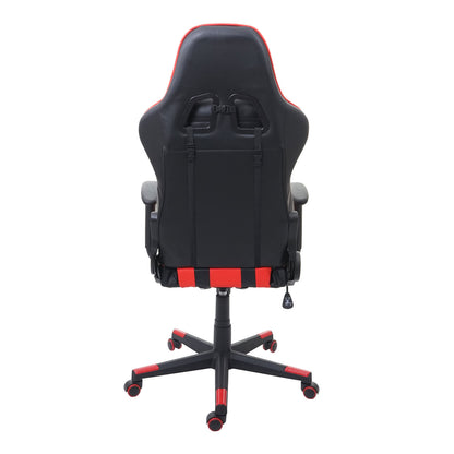 Bureaustoel MCW-F84, bureaustoel gamestoel directiedraaistoel, kunstleer ~ zwart/rood