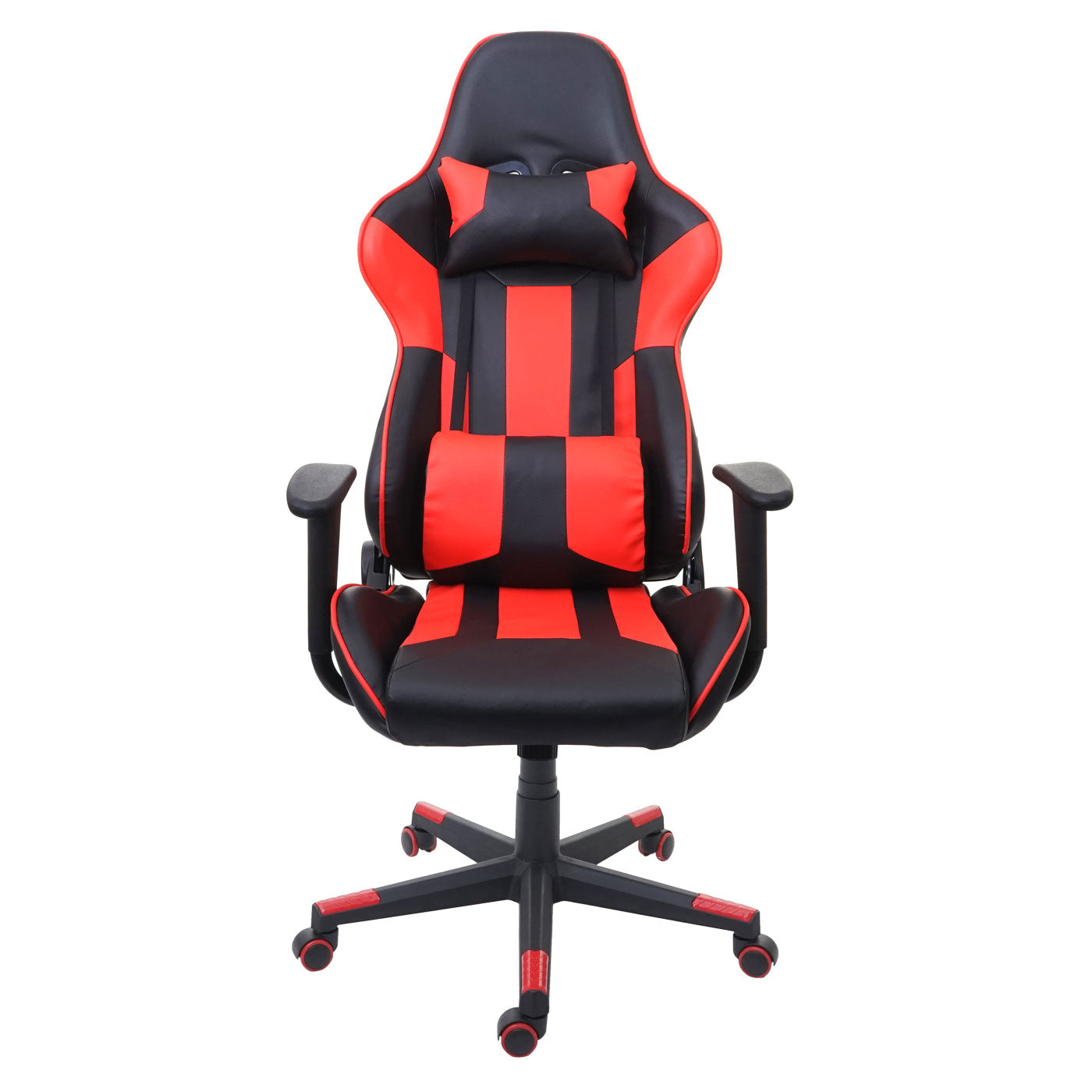 Bureaustoel MCW-F84, bureaustoel gamestoel directiedraaistoel, kunstleer ~ zwart/rood