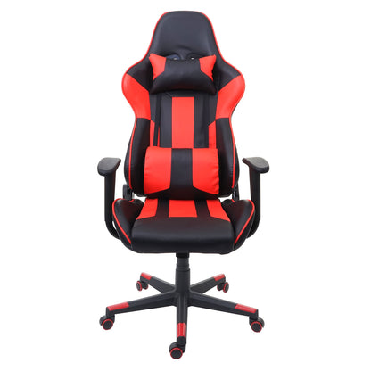 Bureaustoel MCW-F84, bureaustoel gamestoel directiedraaistoel, kunstleer ~ zwart/rood