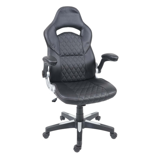 Bureaustoel MCW-F87, bureaustoel, directiedraaistoel, kunstleer ~ zwart