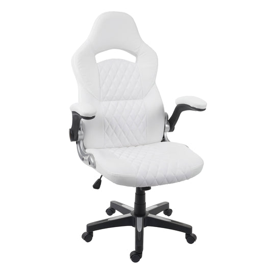 Bureaustoel MCW-F87, bureaustoel directiedraaistoel, kunstleer ~ wit