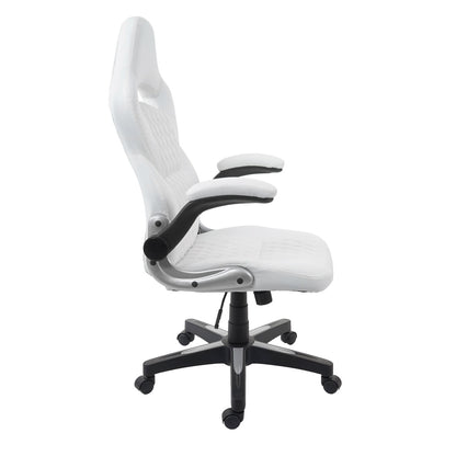 Bureaustoel MCW-F87, bureaustoel directiedraaistoel, kunstleer ~ wit