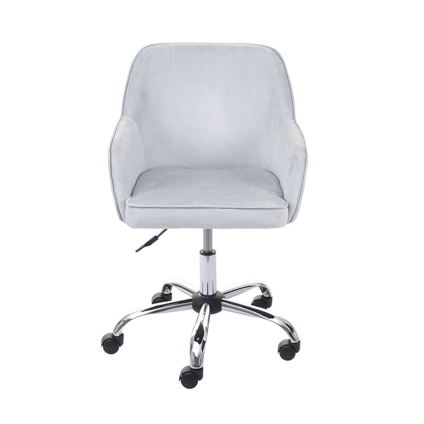 Bureaustoel MCW-F82, bureaustoel directiedraaistoel, retro design fluweel ~ grijs