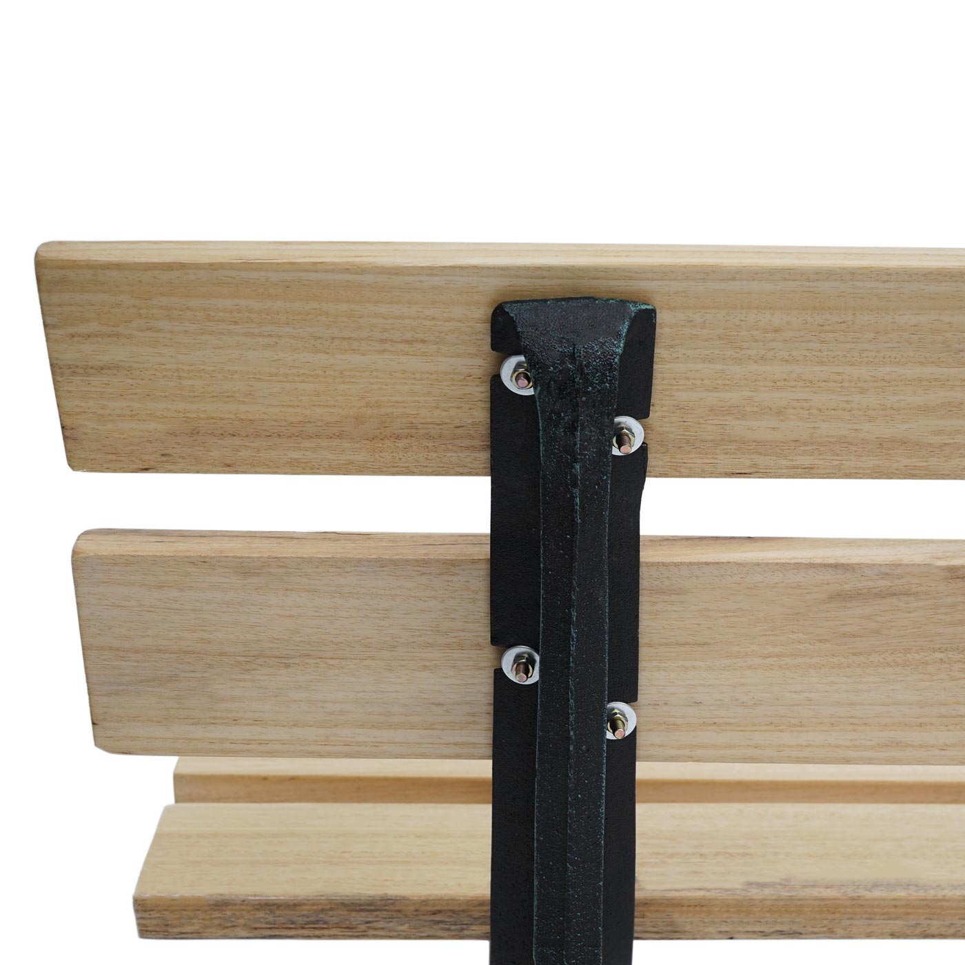 Tuinbank MCW-F96, parkbank houten bank, gietijzer ~ 2-zits 125cm lichtbruin
