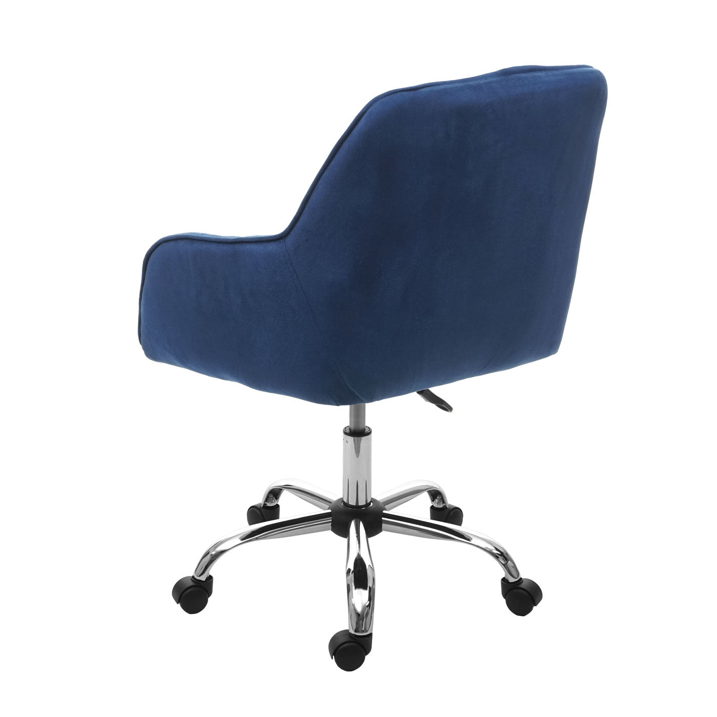 Bureaustoel MCW-F82, bureaustoel directiedraaistoel, retro design fluweel ~ blauw