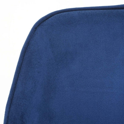 Bureaustoel MCW-F82, bureaustoel directiedraaistoel, retro design fluweel ~ blauw