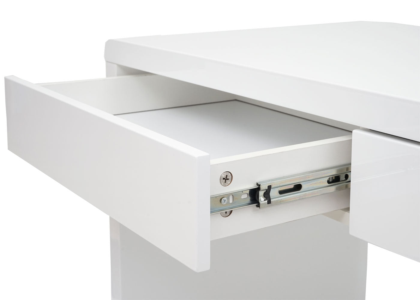 Bureau MCW-G51, bureau computer computer bureau, hoogglans wit ~ 100x60cm