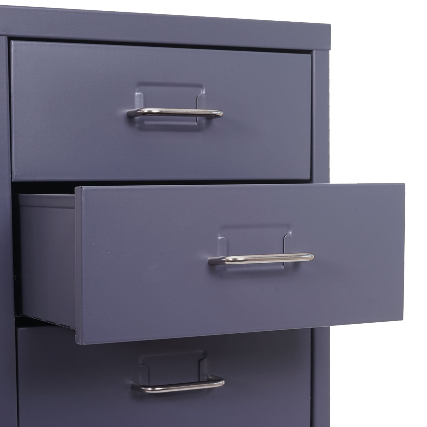 Trolley kast Boston T851, stalen ladekast, 110x28x41cm 10 laden ~ donkergrijs