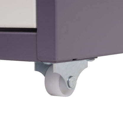 Trolley kast Boston T851, stalen ladekast, 69x28x41cm 5 laden ~ donkergrijs wit