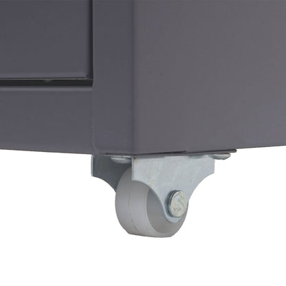Trolley kast Boston T851, ladekast stalen kast, 69x28x41cm 5 laden ~ donkergrijs wit-donkergrijs