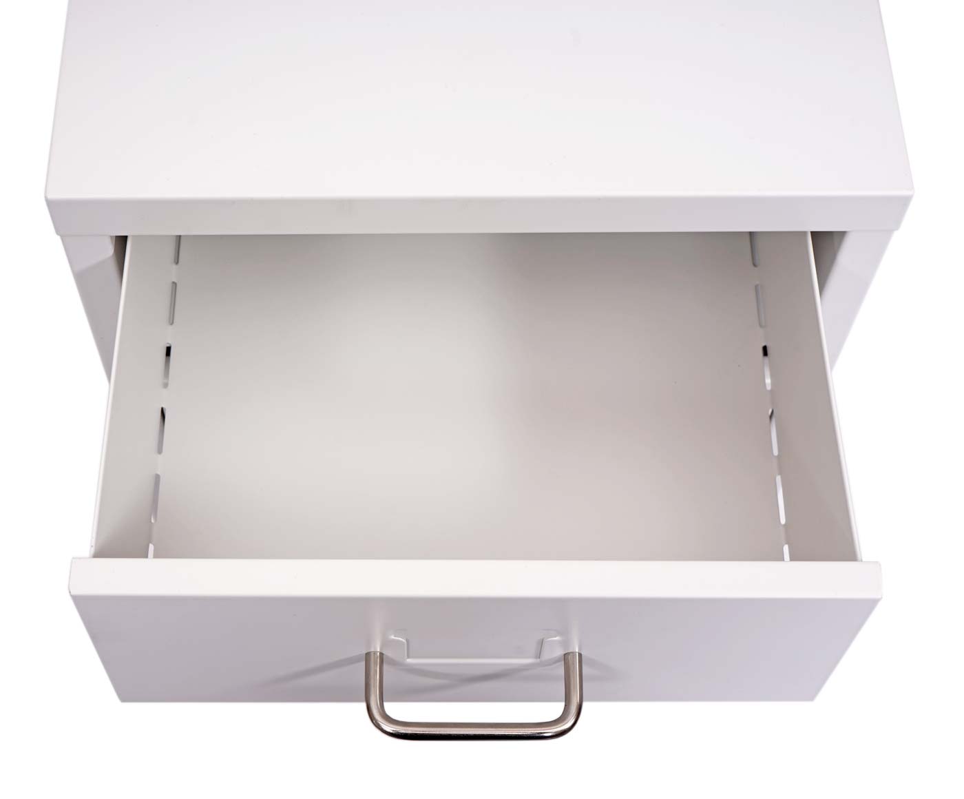 Verrijdbaar onderstel Boston T851, ladekast stalen kantoorkast, 48x28x41cm 4 laden ~ wit