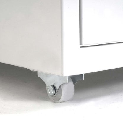 Trolley kast Boston T851, stalen ladekast, 110x28x41cm 8 laden ~ wit