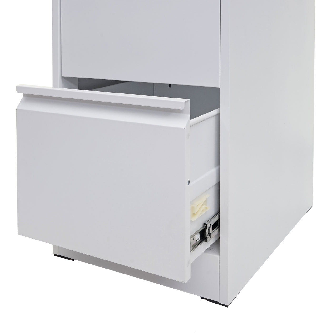 Hangmappenkast MCW-H16, archiefkast stalen kantoorkast, formaat Legal + A4 afsluitbaar 134x46x62cm ~ wit